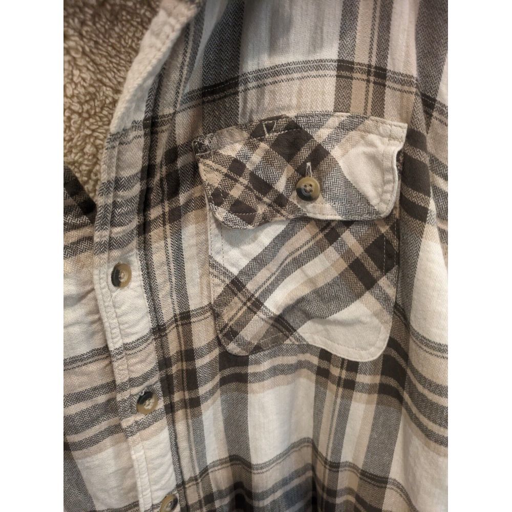Wrangler Mens Long Sleeve Button Up Plaid Shirt Large-XL Pile Lined - Picture 4 of 5